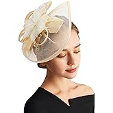 AQOKKA Women Fascinators Hats Flower Fascinators with Headband and Clip Tea Party Headwear for Women and Girls
