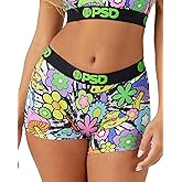 PSD Women's Graphic Print Boy Shorts - Full Coverage Women's Underwear - Comfortable Stretch Panties for Women