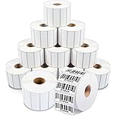 Aegis Adhesives - 2 1/4" X 3/4" Direct Thermal Labels (12 Rolls, 1700 Labels/Roll) for Barcodes, Address - Perforated, Compatible with Rollo, Zebra, and Other Desktop Label Printers