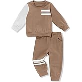 Hevemexy Boys Clothes Long Sleeve Sweatshirt and Pants 2PCS Sweatsuits Winter Boys Outfits 2-8 Years