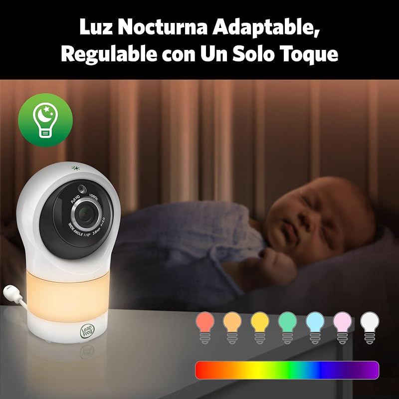 LF1911 Smart WiFi Monitor de Bebé com Vídeo em FHD 1080P, Aplicação Gratuita com Deteção de Movimento e Ruído, Visão Noturna a Cores, Modo de Privacidade, Controlo Remoto de Zoom Rotação-Inclinação
