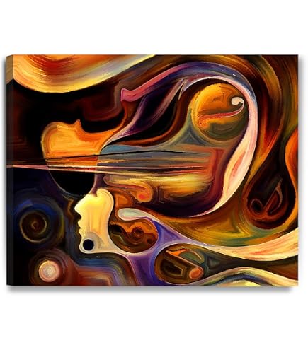 現代アートパネル、L. HILL Chocolate Melody II Amazon.com: DECORARTS Modern Abstract Wall Art, Inner Melody