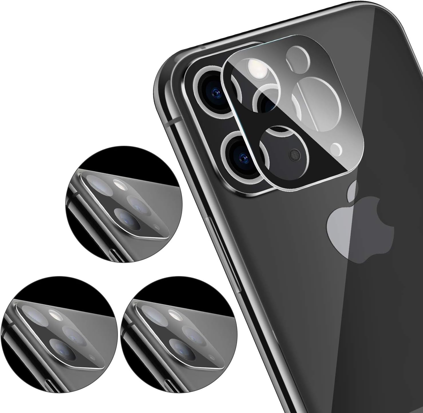Tuopuna [3 Packs] Camera Lens Screen Protector for iPhone 11 Pro Max, Tempered Glass Film for Apple Lens Screen for iPhone 11 Pro - Black