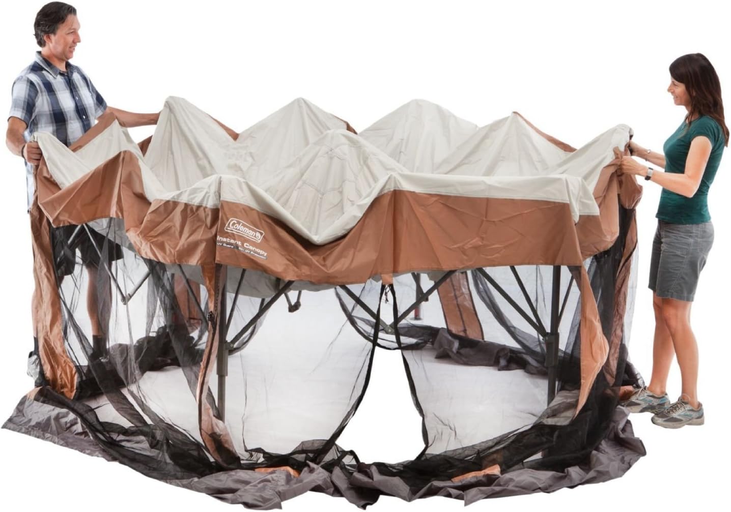 Coleman Screened Canopy Tent with Instant Setup | Outdoor Canopy and Sun Shade with 1 Minute Set Up: Sports & Outdoors