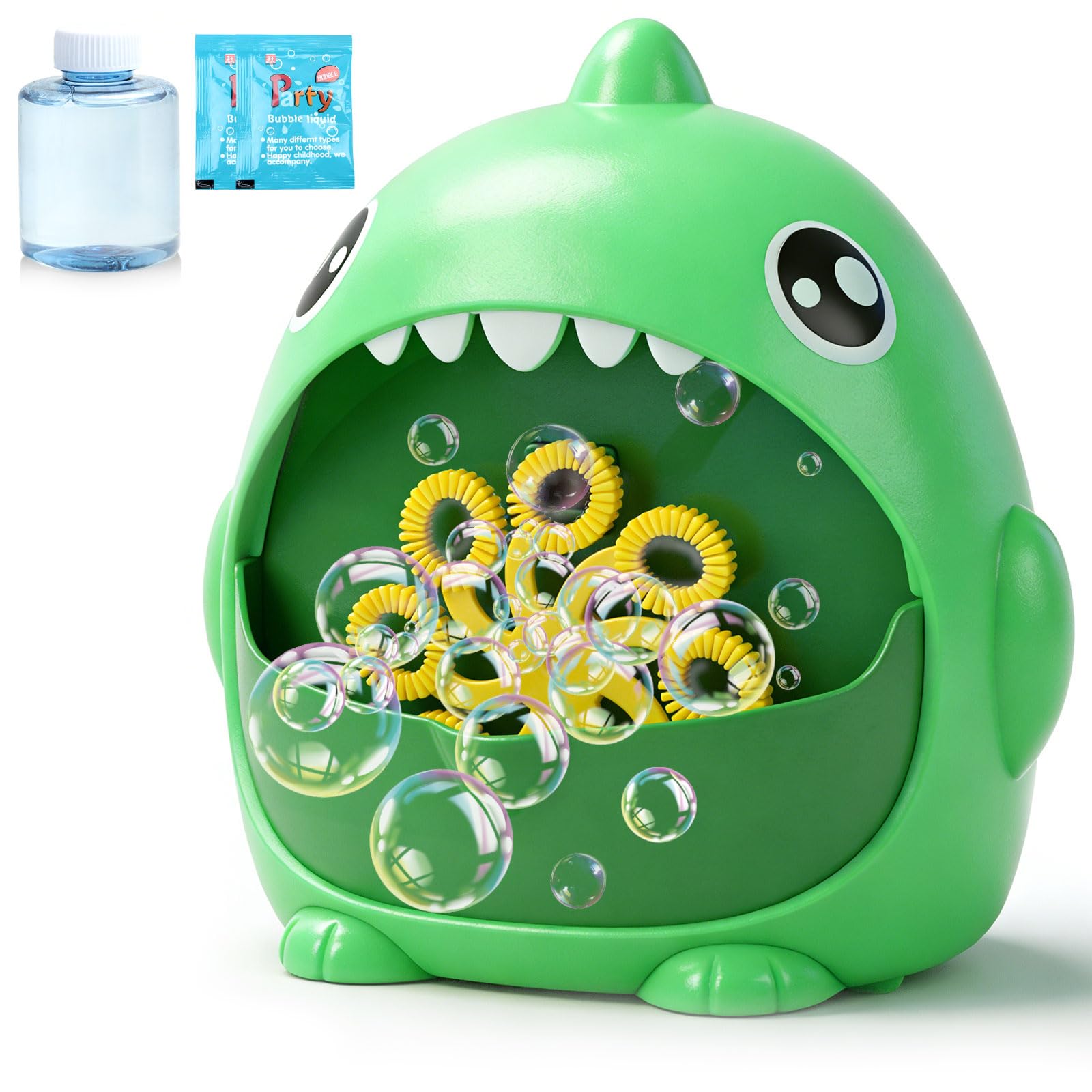 Toys for 3-8 Year Olds Kids Girls: Bubble Machine for Kids Bubble Maker Gifts for Age 3 4 5 6 7 8 Years Old Baby Toddlers Girls Boys Birthday Toy Bubble Blower for Outdoor Bath Garden Party (Green)