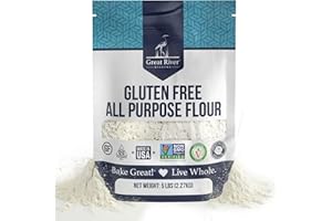 Great River Milling Gluten Free All Purpose Flour | Made from All Purpose Gluten Free Baking Alternative Ingredients | Non-GMO, Glyphosate Free, Kosher, Vegan Certified | 5 Lb