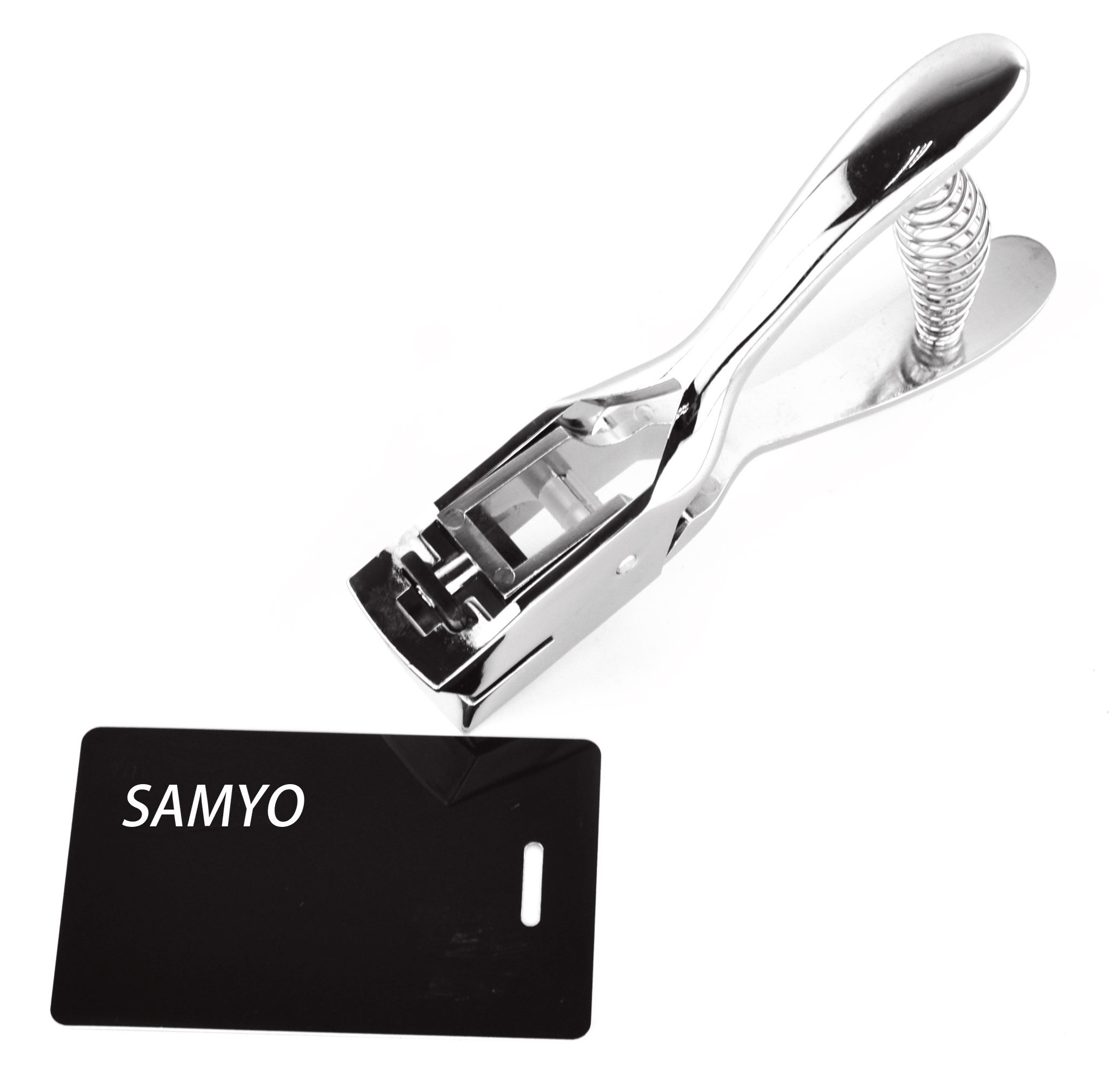 Samyo Hand Held ID Card Slot Hole Punch Metal Puncher Plier Punching