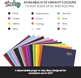 evelay 2027 Diary A4 A5 Page a Day Hardback Navy 70gsm Paper Ribbon Marker view 9