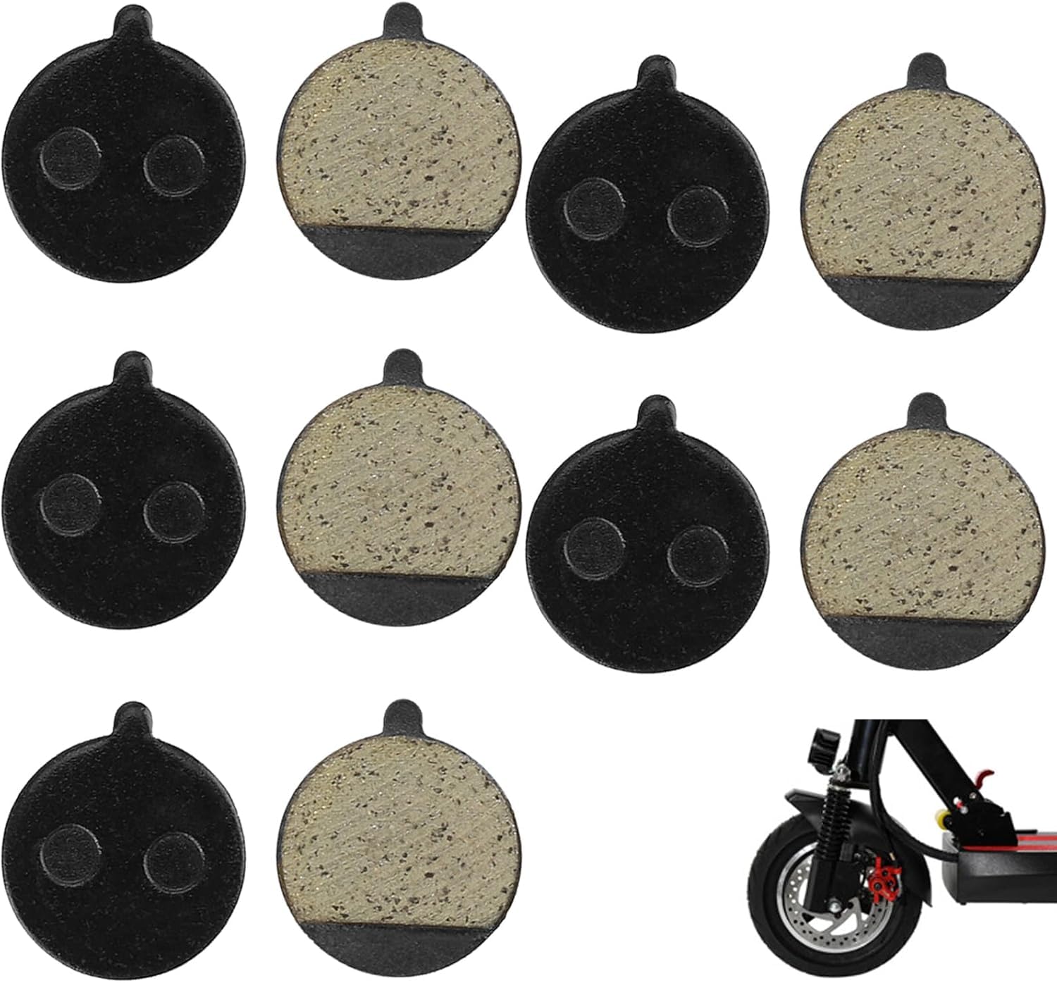 ANBOO 10 Pieces Electric Scooter Disc Brakes Linings Pad Compatible with KUGOO M4 / M4 PRO Disc Brake Scooter