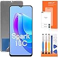 AGCUT LCD Replacement for Tecno Spark 10 10C KI5K LCD Display Touch Screen Assembly Repair Part Black No Frame