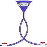 Beer Bong Double Header - Best Double Beer Funnel with Valves for College Parties - 2 Foot Blue Beer Bong - by Univercity