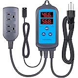 Inkbird Humidity Controller IHC200 Humidistat Mushroom Greenhouse Pre Wired Outlet Dual Stage Humidifier Dehumidifier
