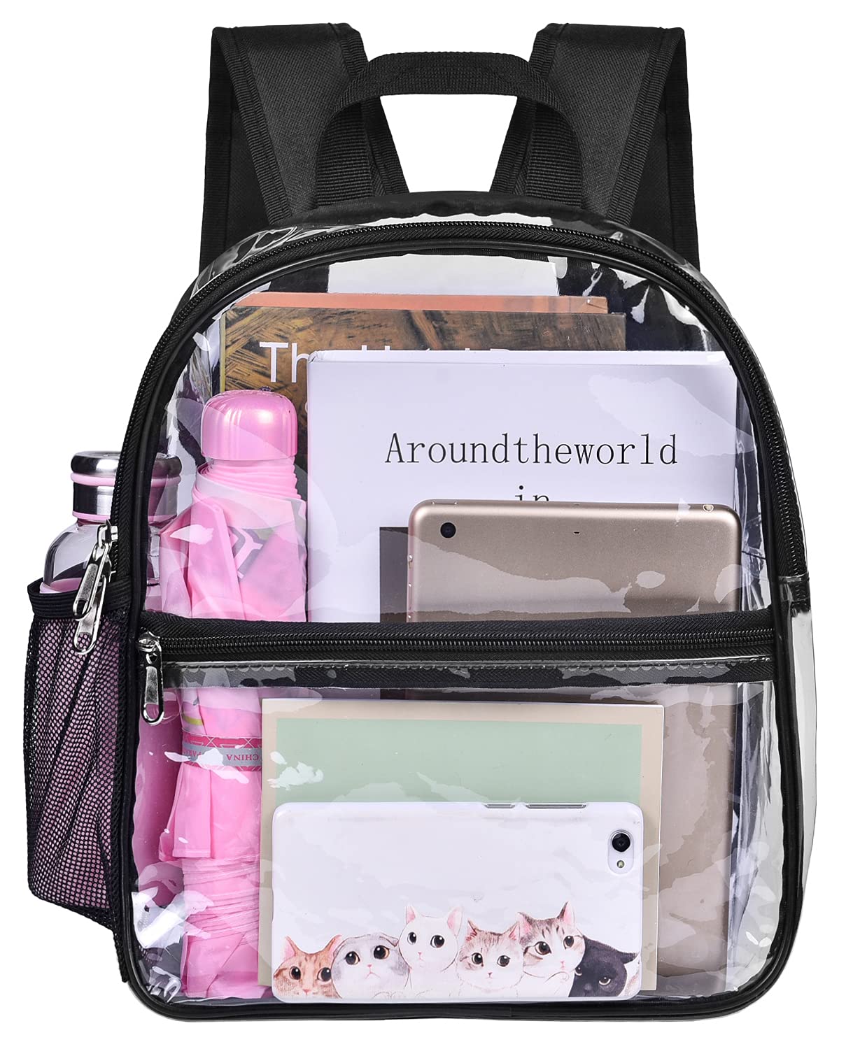 USPECLARE Clear Backpack for Stadium Approved 12×6×12, Water proof Clear Bag for Stadium Events and Concert Work Sport Event