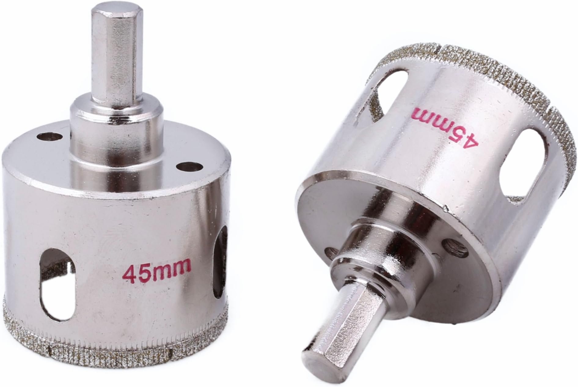 2Pcs 45 mm Diamond Hole Saws Granite Drill Bit Coated Masonry Tools for Stone