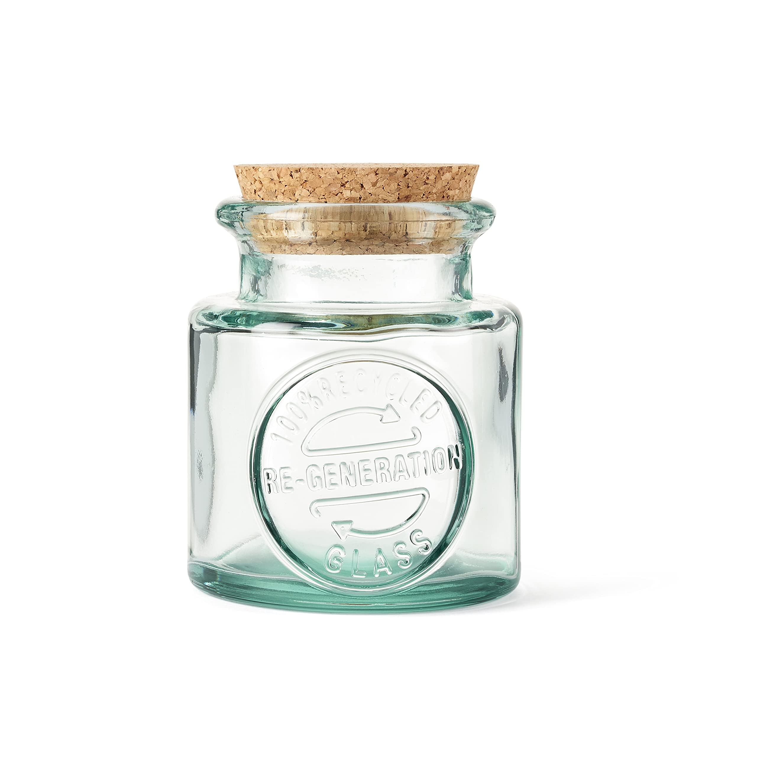 Re-Generation Glassware Small Jar with Cork Lid (6pcs), 25cl, 100% Recycled
