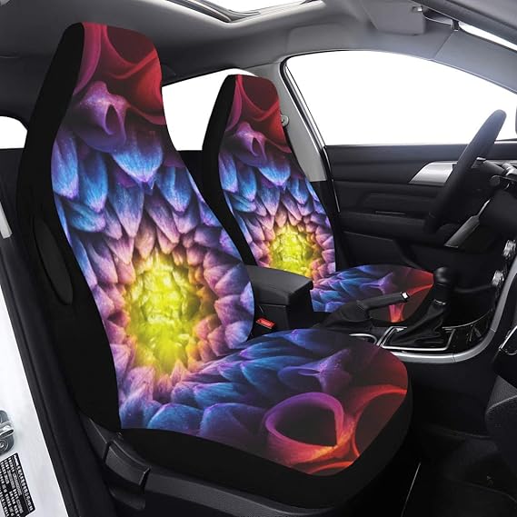 Child Car Seat Covers Blue Flower Petals Dahlia Car Seat
