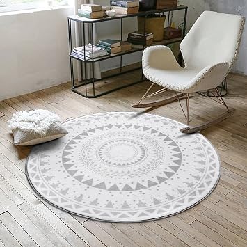 Tao Nordic Grey Series Runde Teppiche Fur Wohnzimmer Computer