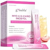 Gynable Myo-Inositol &amp; D-Chiro Inositol Supplement for Women 40:1 Powder | Fertility, Hormonal Balance, Ovarian Health &amp; Cycle Support &bull; Peach Drink Mix Packets &bull; 20 Sticks