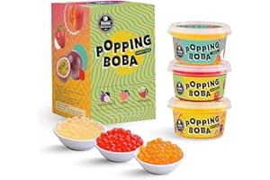Flavfar Flavor Popping Boba Pearls Kit 3 | Passion Fruit, Peach & Strawberry