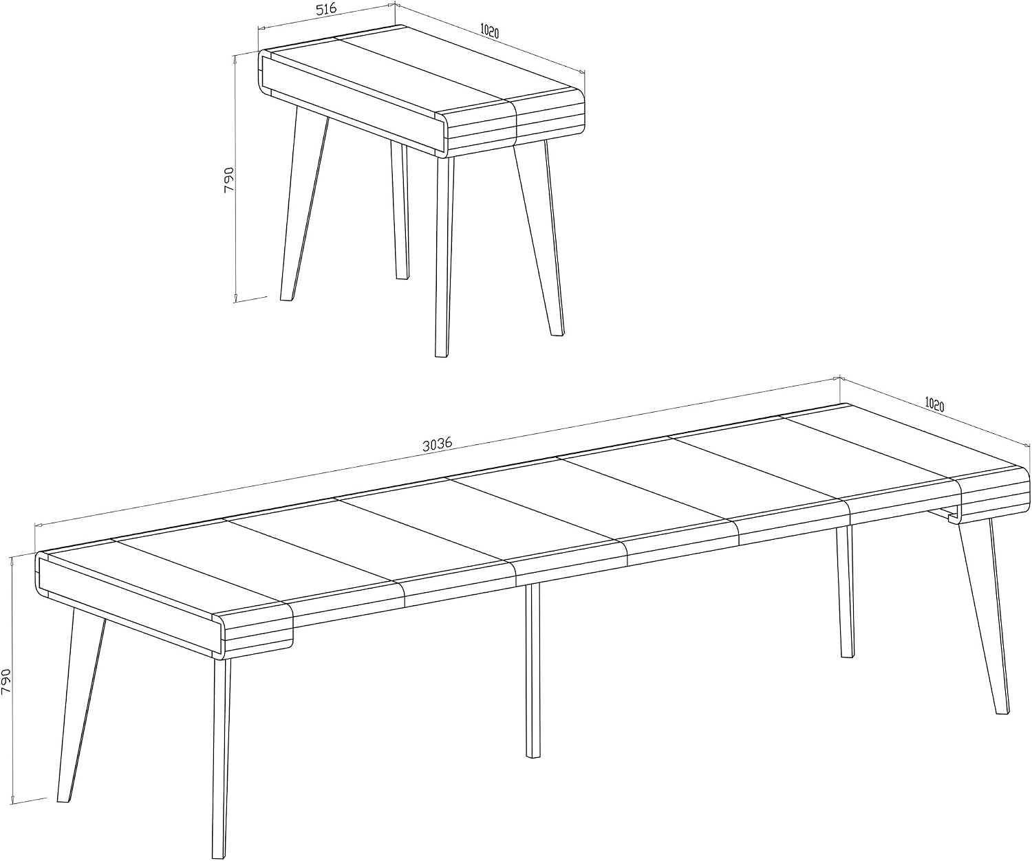 Matte White Brushed Oak Finish Up To 10 People Home Innovation Nordic Kl Extendable Console Rectangular With Extensions Multifunction Scandinavian Style Dining Modern Table Up To 237 Cm