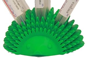 SCHALLER INDUSTRIES Test Tube Rack, 16mm Tube Size, Holds 12 Tubes, Fun Hedgehog Design (Green)