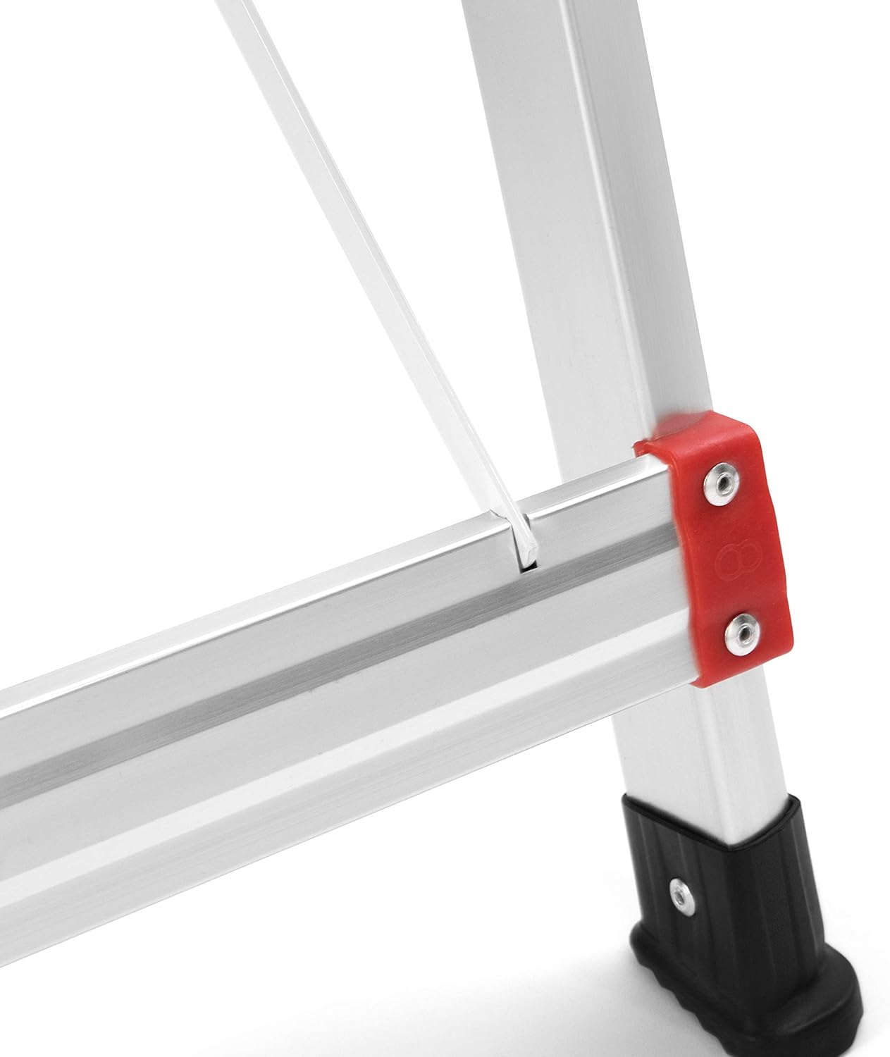 Home Ladder, Folding Step Ladder, Aluminum Step Stool Ladder, Multi Purpose Lightweight Platform Stool, 330 lbs Load Capacity Ladder, 3 Step - - 