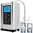 Water Ionizer,Aqua Ionizer,Water Purifier Machine PH 3.5-10.5 Alkaline Acid Water Machine,Up to -500mV ORP, 7 Water Settings/6000 Liters Per Filter/Auto-Cleaning/Intelligent Voice,Silver
