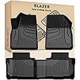 AOMSAZTO Floor Mats for 2019-2025 Chevy Blazer (Gas Only), Automotive Floor Mats Compatible with Chevrolet 2025 Blazer, 1st & 2nd Row All Weather Protection, Black