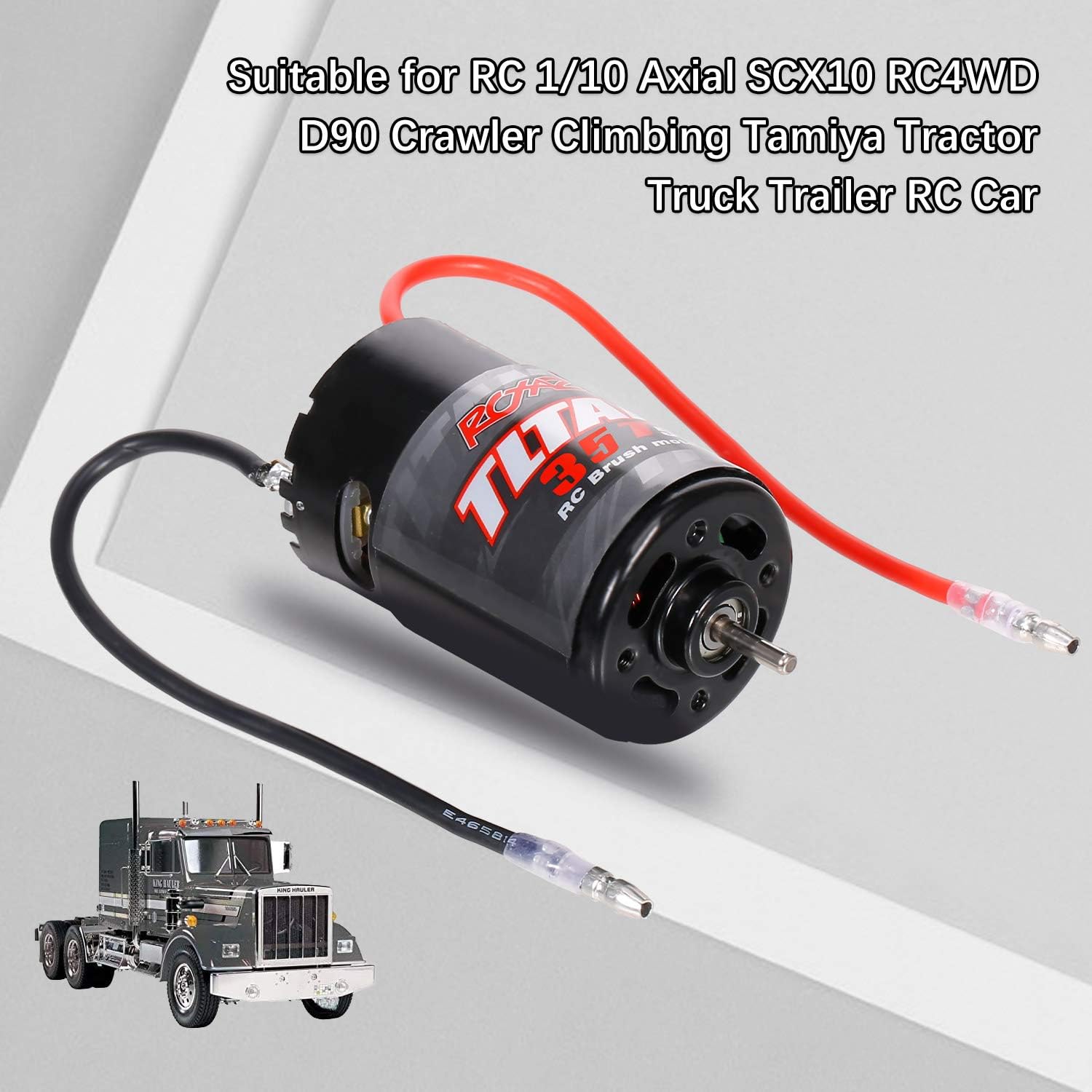 Globact Rc Motor 550 35T Brushed Motor for 1/10 RC OffRoad Car HSP HPI