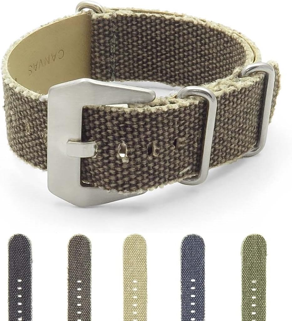 ANNEFIT Bracelet Montre Toile Denim - Boucle Dégagement Rapide - 16-24mm - Homme Et Femme