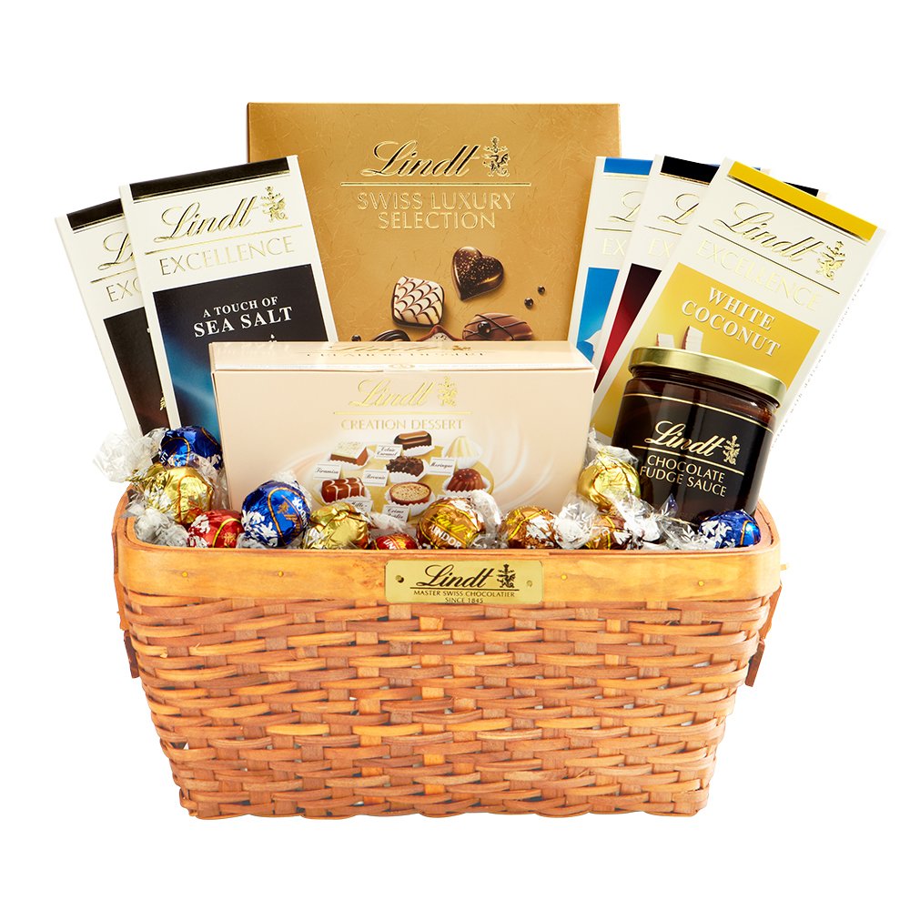 Lindt Holiday Selections Gift Basket Gourmet Chocolate
