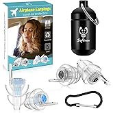 Airplane Ear Plugs Pressure Relief 2 Pairs, Airplane Travel Essentials, Prevent Ear Pain While Flying, Reusable Soft Plane Ea