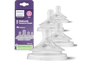 Philips Avent Natural Response Nipples, Fast Flow (Flow 4), 4-Pack, SCY964/44