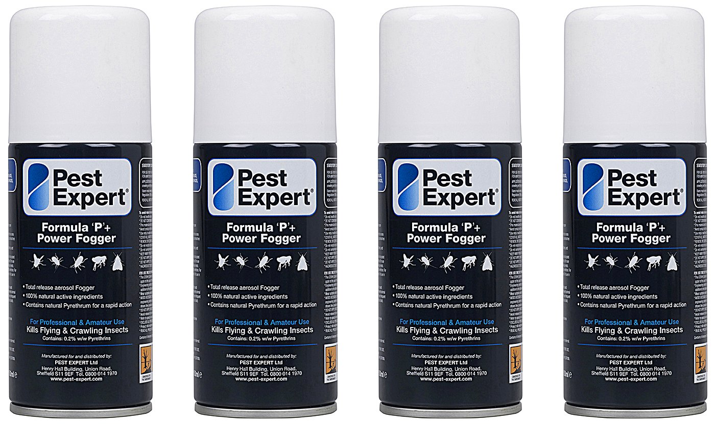 Buy Clothes Moth Killer Fogger 4 x 150ml Formula 'P+' Moth Fumigator