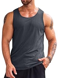 Runcati Men's Workout Tank Tops Sleeveless Ribbed