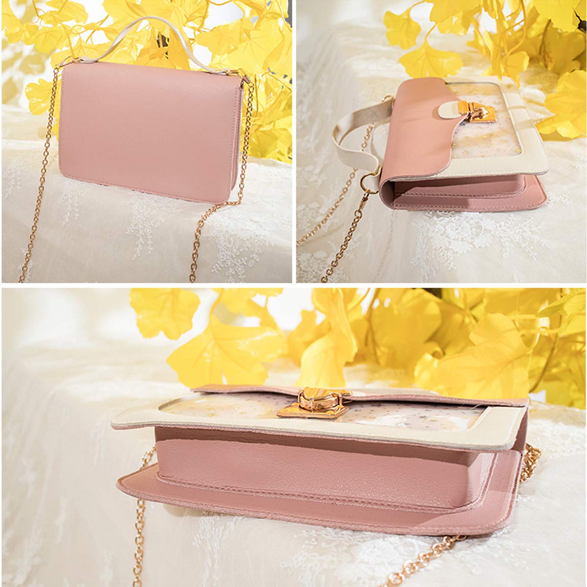 Umhängetasche Klein Damen Schultertasche Handy Umhängetasche Handytaschen Geldbörse Handtaschen Mode Shoulder Bag Crossbody Tasche für Damen Frauen Mädchen Kinder(Rosa Damen Kleine Umhängetasche)