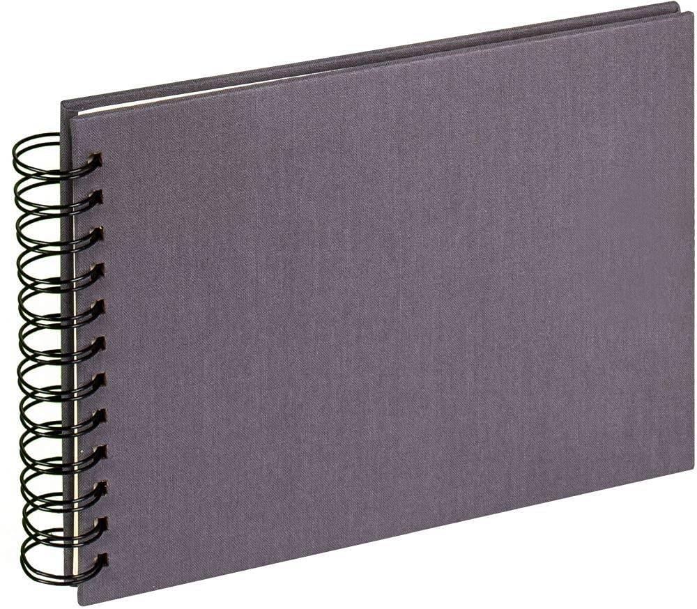 walther Design Photo Album Anthracite-Dark Grey 23 x 17 cm Spiral Album Linen, Cloth SA-509-T