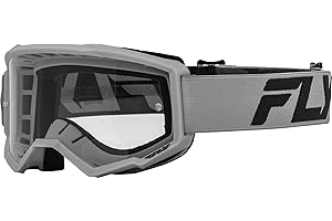 Fly Racing Focus Goggle Silver/Charcoal-Adult | ATV Clear Vision & Durable