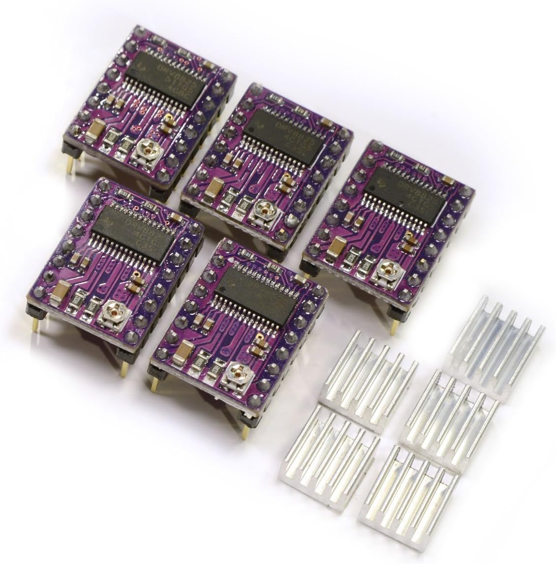 Oyep-5 PCS DRV8825 StepStick Stepper Motor Drivers for 3D Printer Electronics, CNC Machine or Robotics