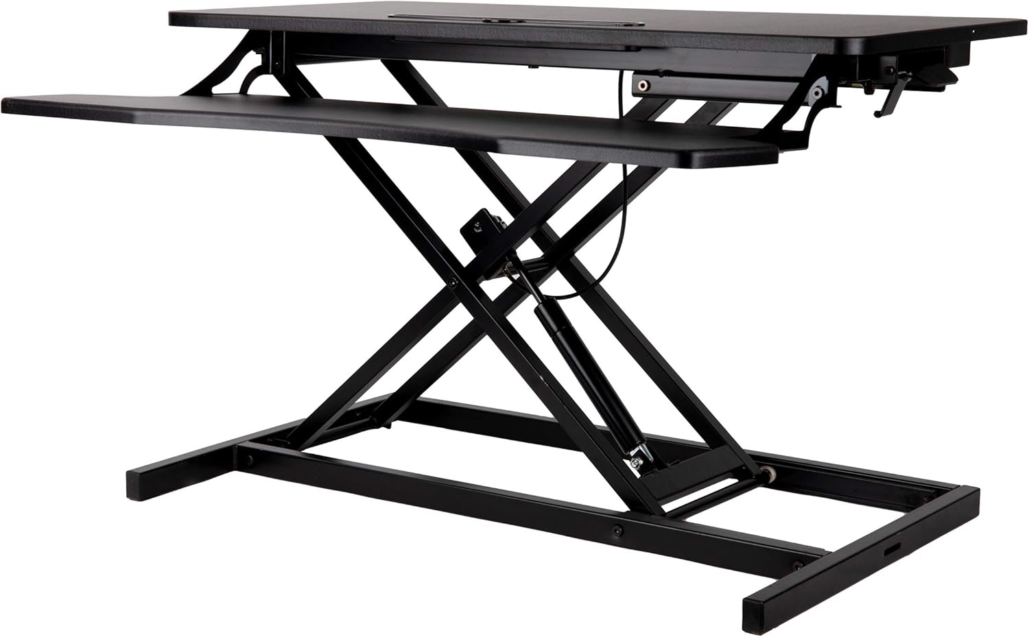 Mind Reader SDUP-BLK Desk for Home or Office, Monitor Riser with Keyboard Support, Adjustable Height Levels, Black