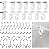 Philbinden Drop Ceiling Hooks for Hanging, Drop Ceiling Clips Suspended T-Bar Hooks for Home/Classroom/Office/Wedding Hanging Plants (40, Large)