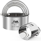 M JINGMEI Biscuit Cutter Set for baking (5 Pieces/ Set), Round Cookies Cutter with Handle, Professional Baking Dough Tools