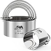 M JINGMEI Biscuit Cutter Set for baking (5 Pieces/Set), Round Cookies Cutter with Handle, Professional Baking Dough Tools