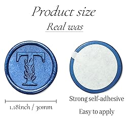 25Pcs Blue Wax Seal Stickers Handmade Vintage