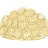 Jewels By Lux 10kt Yellow Gold Mens Nugget Fashion Ring