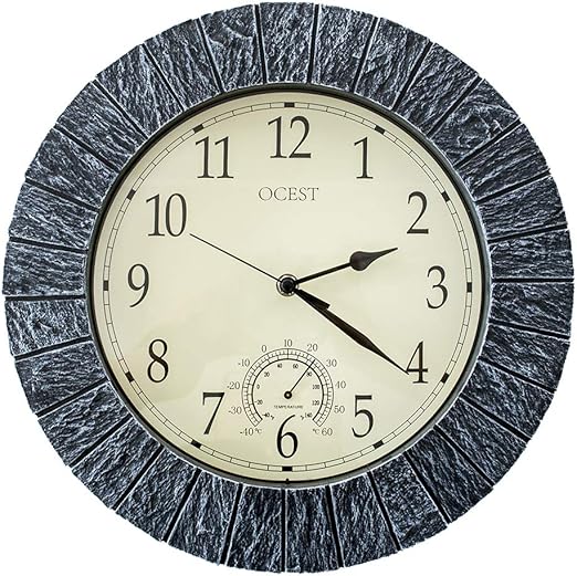 Amazon Com Ocest Large Wall Clock 13 Inch Indoor Outdoor Clock