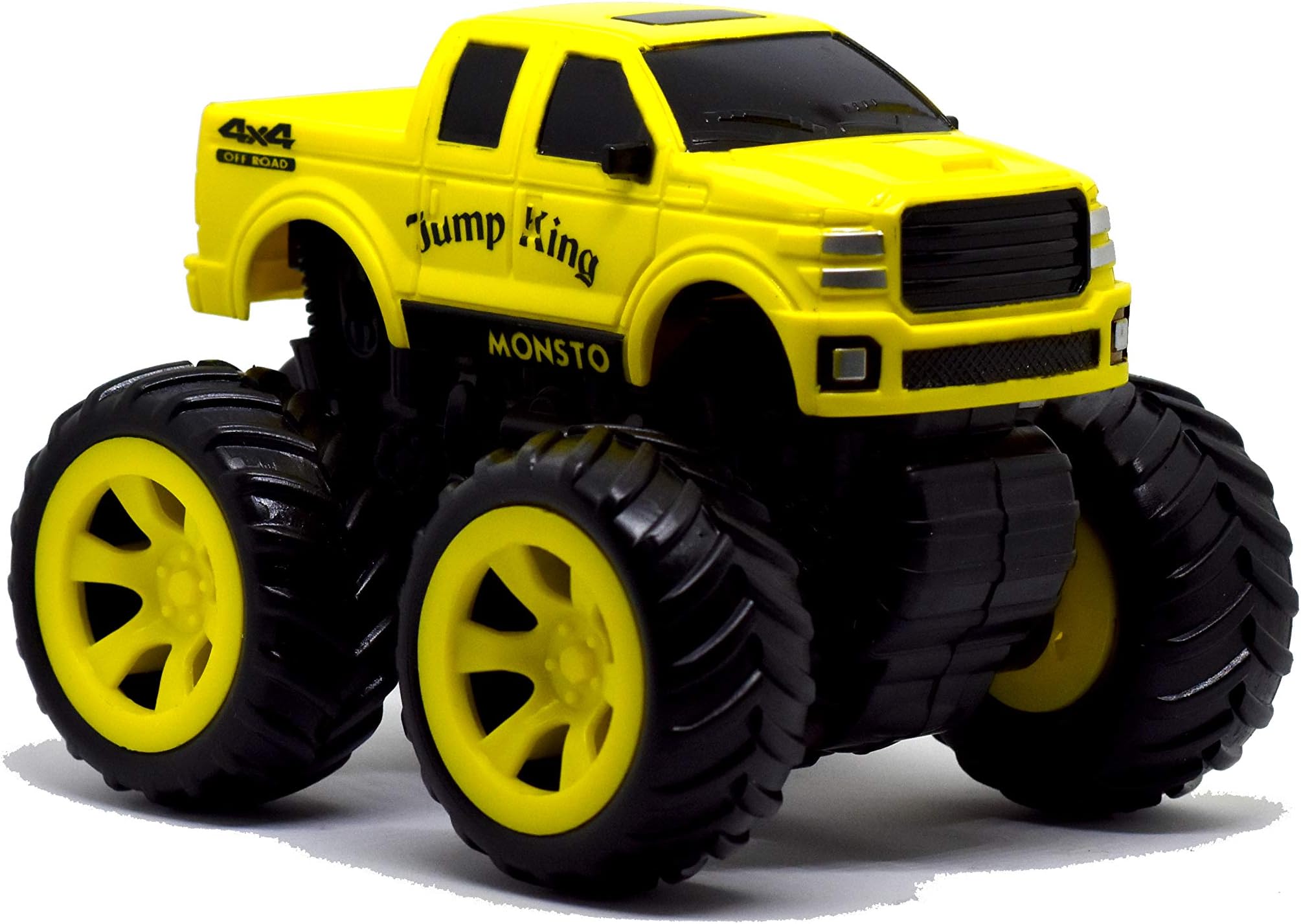 Monsto Monster Yellow Toy Car, Gift for Boys & Kids, 4x4 Drive, Off-Road Capabilities