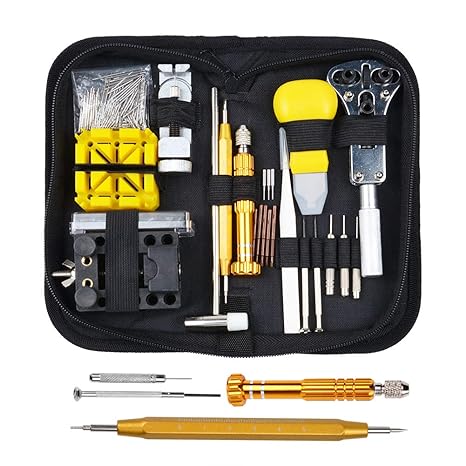 Uhrenwerkzeug Set 148tlghr Uhr Reparatur Uhrmacherwerkzeug Batteriewechsel Gehäuseöffner Stiftausdrücker in Schwarze Aufbewah