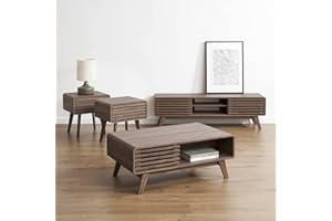 mopio Blake/Brooklyn Fireplace (Black Oak, 59" TV with Nightstands)