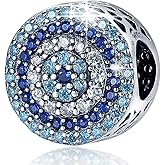 LONGLUCK 925 Sterling Silver Charms for Bracelets Necklaces 5A Cubic Zirconia Beads Charms Dangle Pendant,Jewelry Beads Gifts for Women